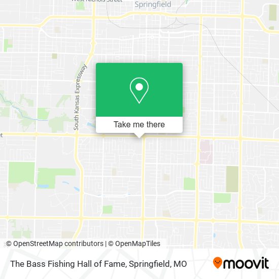 The Bass Fishing Hall of Fame map