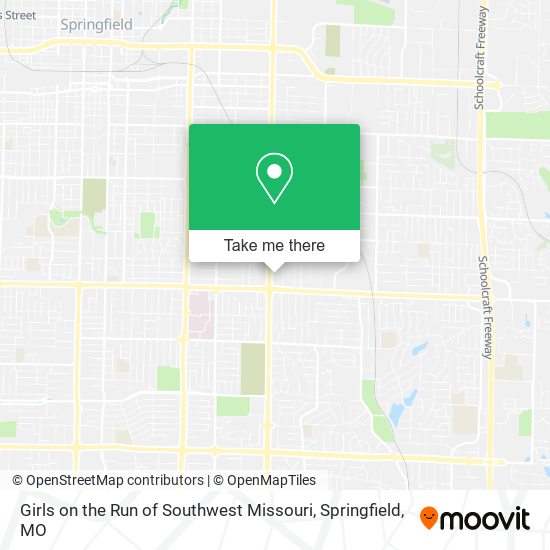 Girls on the Run of Southwest Missouri map