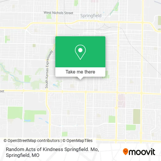Random Acts of Kindness Springfield. Mo map