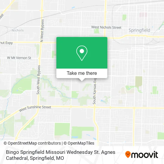 Mapa de Bingo Springfield Missouri Wednesday St. Agnes Cathedral