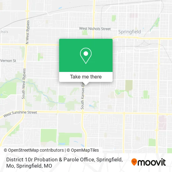 Mapa de District 10r Probation & Parole Office, Springfield, Mo