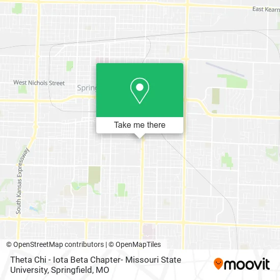 Theta Chi - Iota Beta Chapter- Missouri State University map