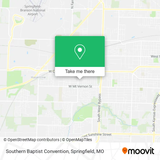 Mapa de Southern Baptist Convention