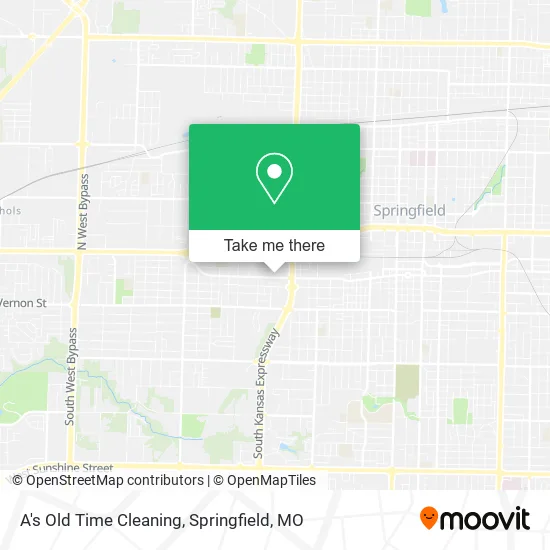 A's Old Time Cleaning map