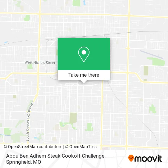 Abou Ben Adhem Steak Cookoff Challenge map