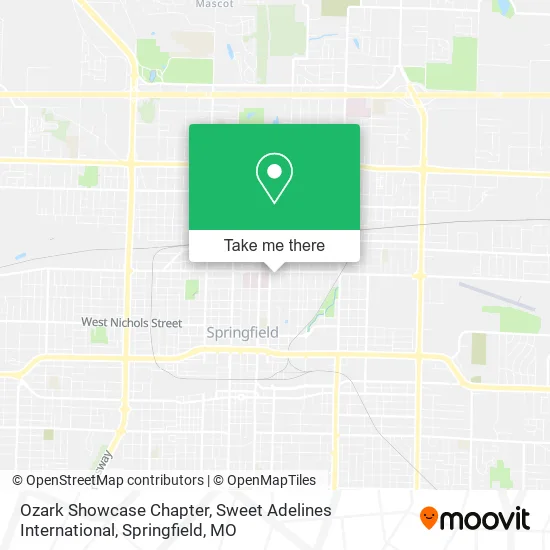 Ozark Showcase Chapter, Sweet Adelines International map