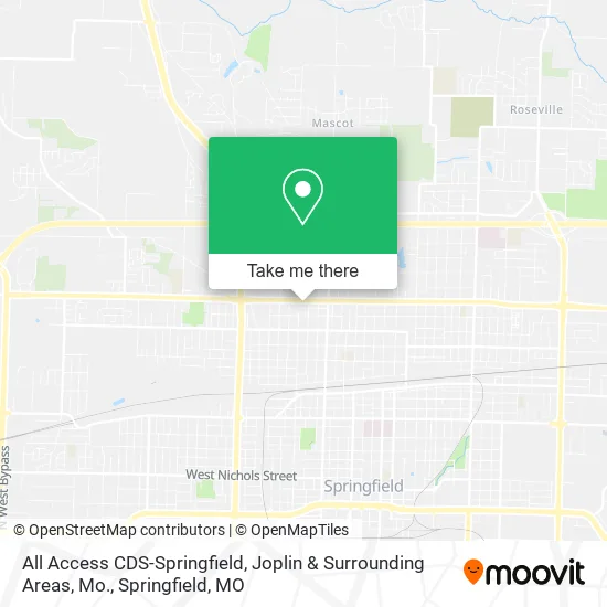 All Access CDS-Springfield, Joplin & Surrounding Areas, Mo. map