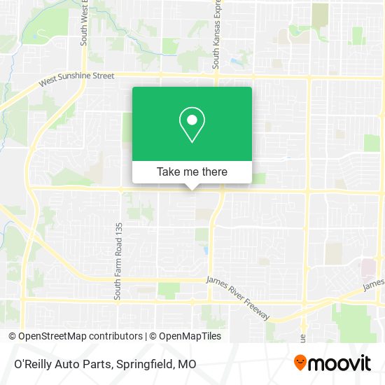 O'Reilly Auto Parts map