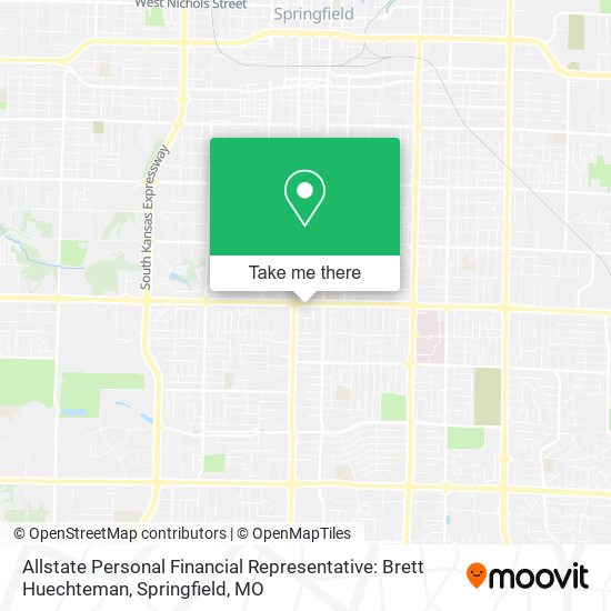 Mapa de Allstate Personal Financial Representative: Brett Huechteman