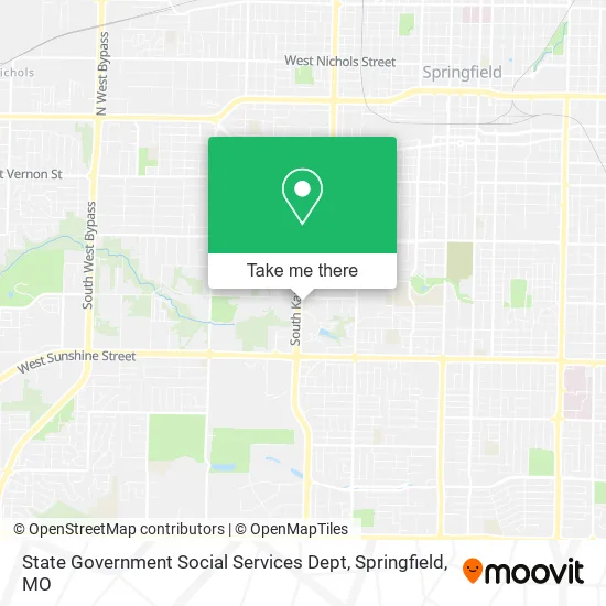 State Government Social Services Dept map