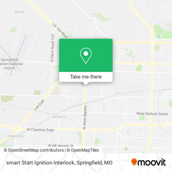 smart Start Ignition Interlock map