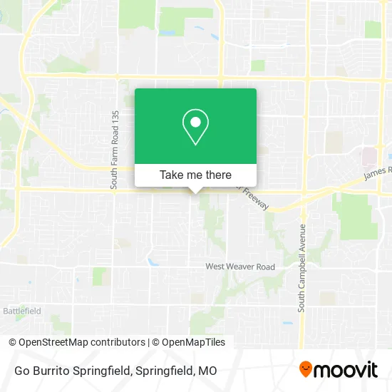 Go Burrito Springfield map