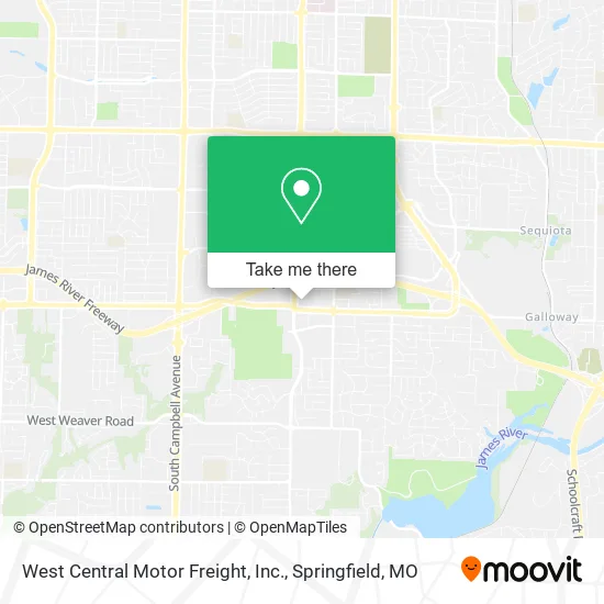 Mapa de West Central Motor Freight, Inc.