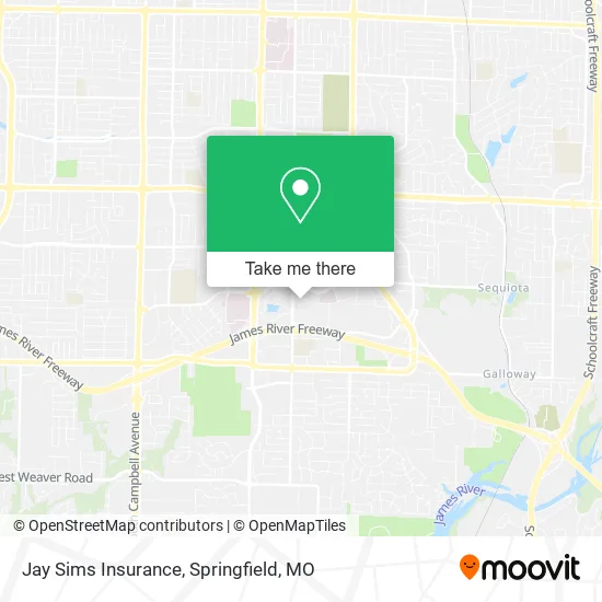 Jay Sims Insurance map