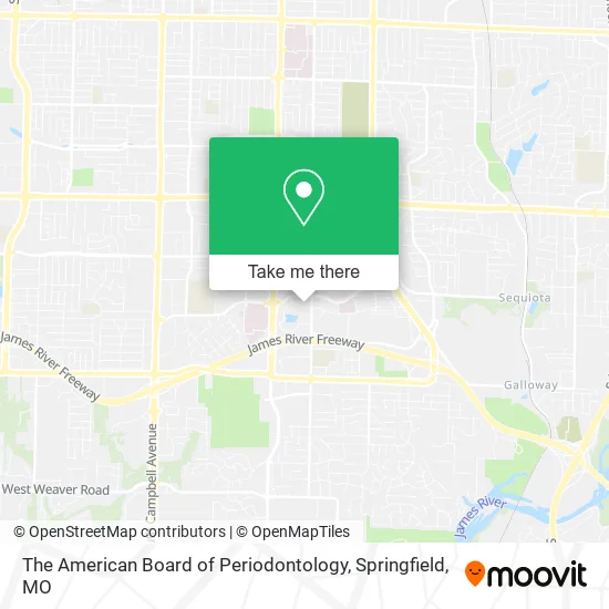 Mapa de The American Board of Periodontology