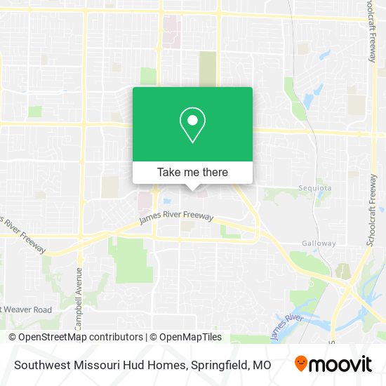 Mapa de Southwest Missouri Hud Homes