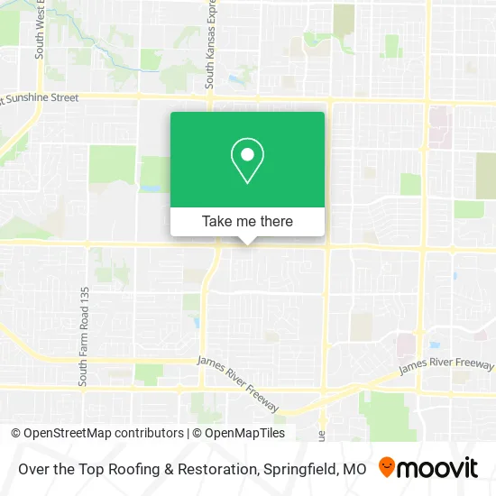 Mapa de Over the Top Roofing & Restoration