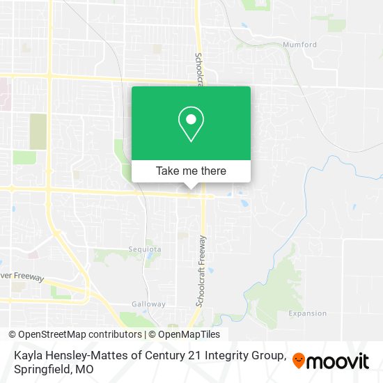 Kayla Hensley-Mattes of Century 21 Integrity Group map