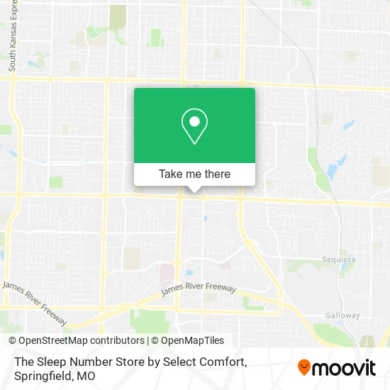 The Sleep Number Store by Select Comfort map