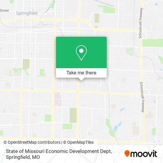 State of Missouri Economic Development Dept map