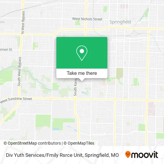 Mapa de Div Yuth Services / Fmily Rsrce Unit