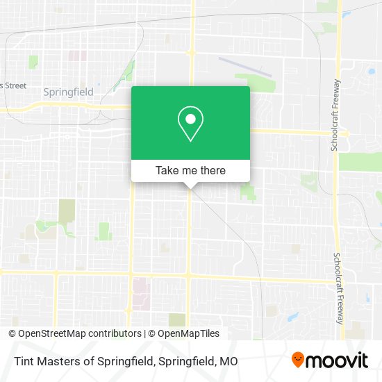 Tint Masters of Springfield map