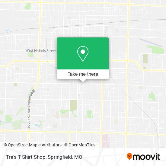 Tre's T Shirt Shop map
