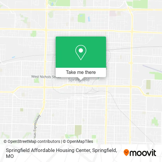 Mapa de Springfield Affordable Housing Center