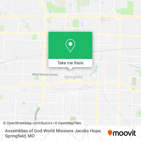 Assemblies of God World Missions Jacobs Hope map