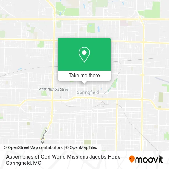 Mapa de Assemblies of God World Missions Jacobs Hope