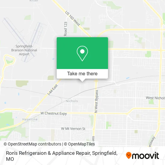 Mapa de Ron's Refrigeraion & Appliance Repair