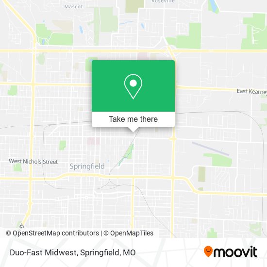 Mapa de Duo-Fast Midwest