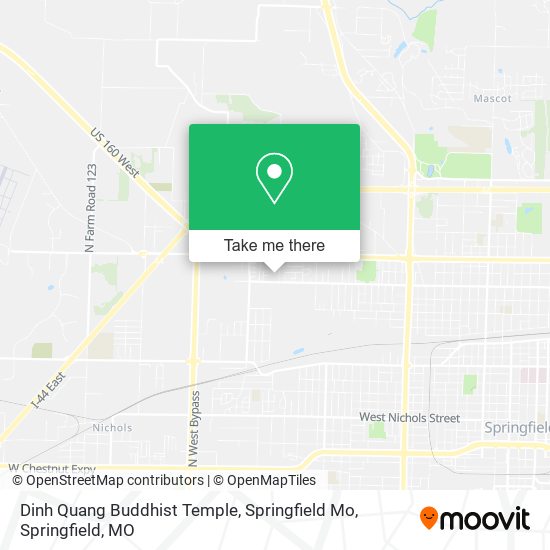 Mapa de Dinh Quang Buddhist Temple, Springfield Mo
