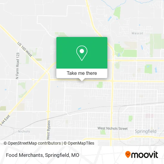 Mapa de Food Merchants