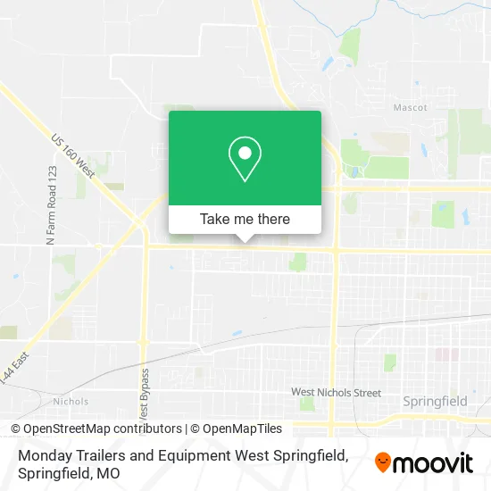 Mapa de Monday Trailers and Equipment West Springfield