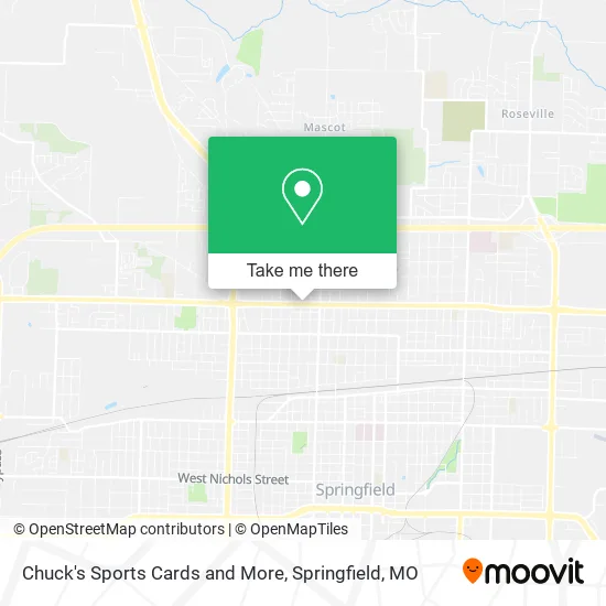 Chuck's Sports Cards and More map