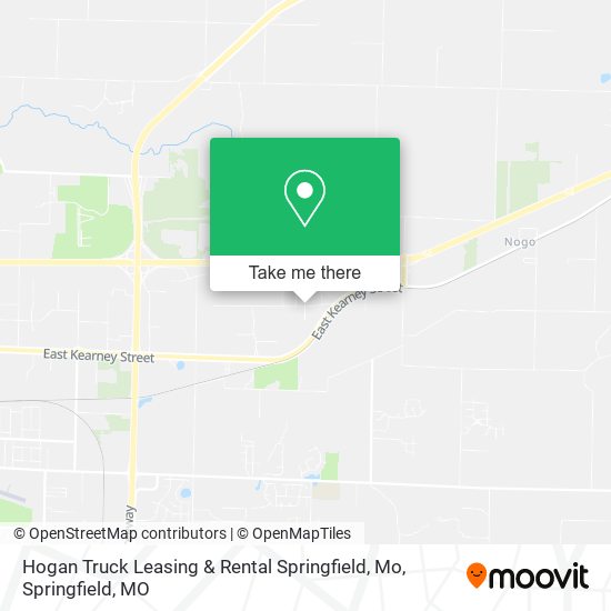 Hogan Truck Leasing & Rental Springfield, Mo map