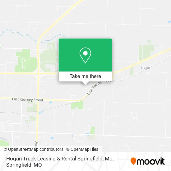 Hogan Truck Leasing & Rental Springfield, Mo map