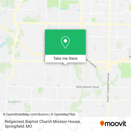 Ridgecrest Baptist Church Mission House map