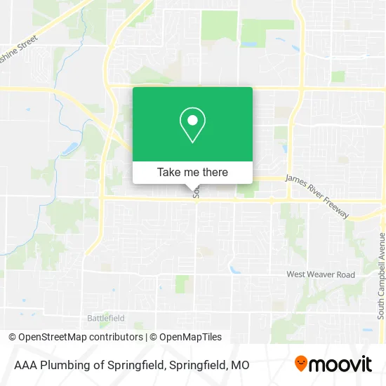 AAA Plumbing of Springfield map