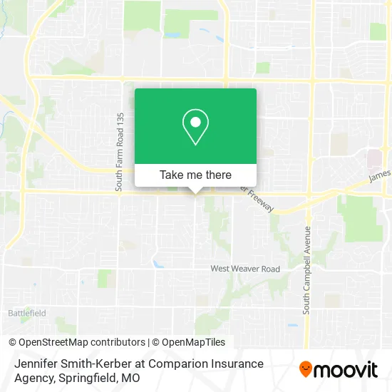 Mapa de Jennifer Smith-Kerber at Comparion Insurance Agency
