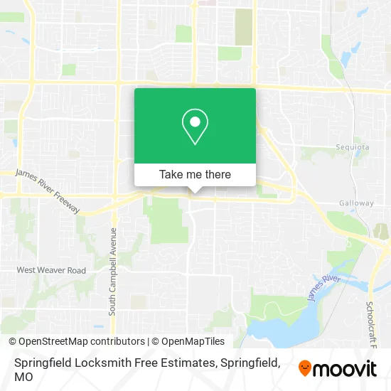 Mapa de Springfield Locksmith Free Estimates