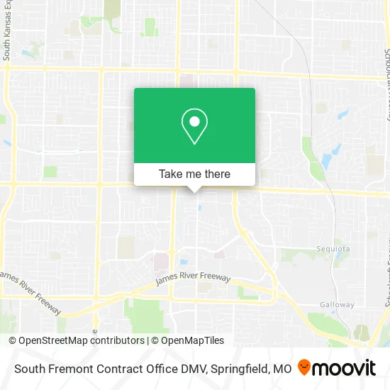 South Fremont Contract Office DMV map