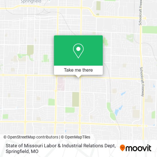 State of Missouri Labor & Industrial Relations Dept map