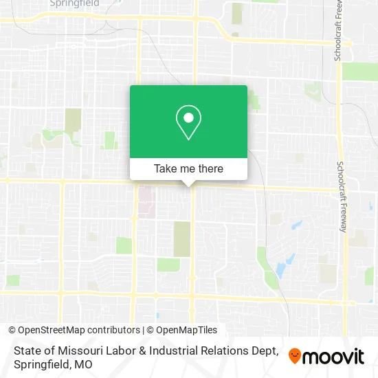 Mapa de State of Missouri Labor & Industrial Relations Dept
