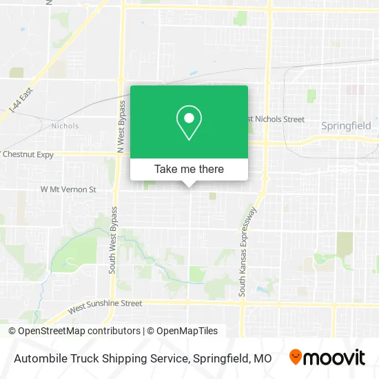 Mapa de Autombile Truck Shipping Service