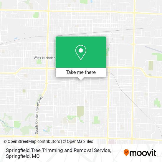 Mapa de Springfield Tree Trimming and Removal Service