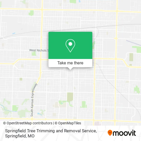 Mapa de Springfield Tree Trimming and Removal Service