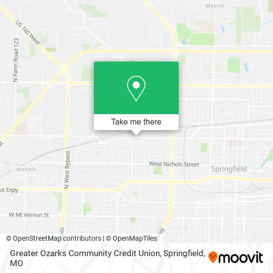 Greater Ozarks Community Credit Union map