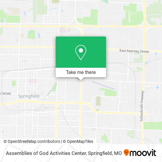 Assemblies of God Activities Center map